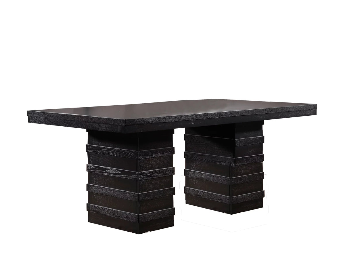 71" Cappuccino Wood Pedestal Dining Table U384