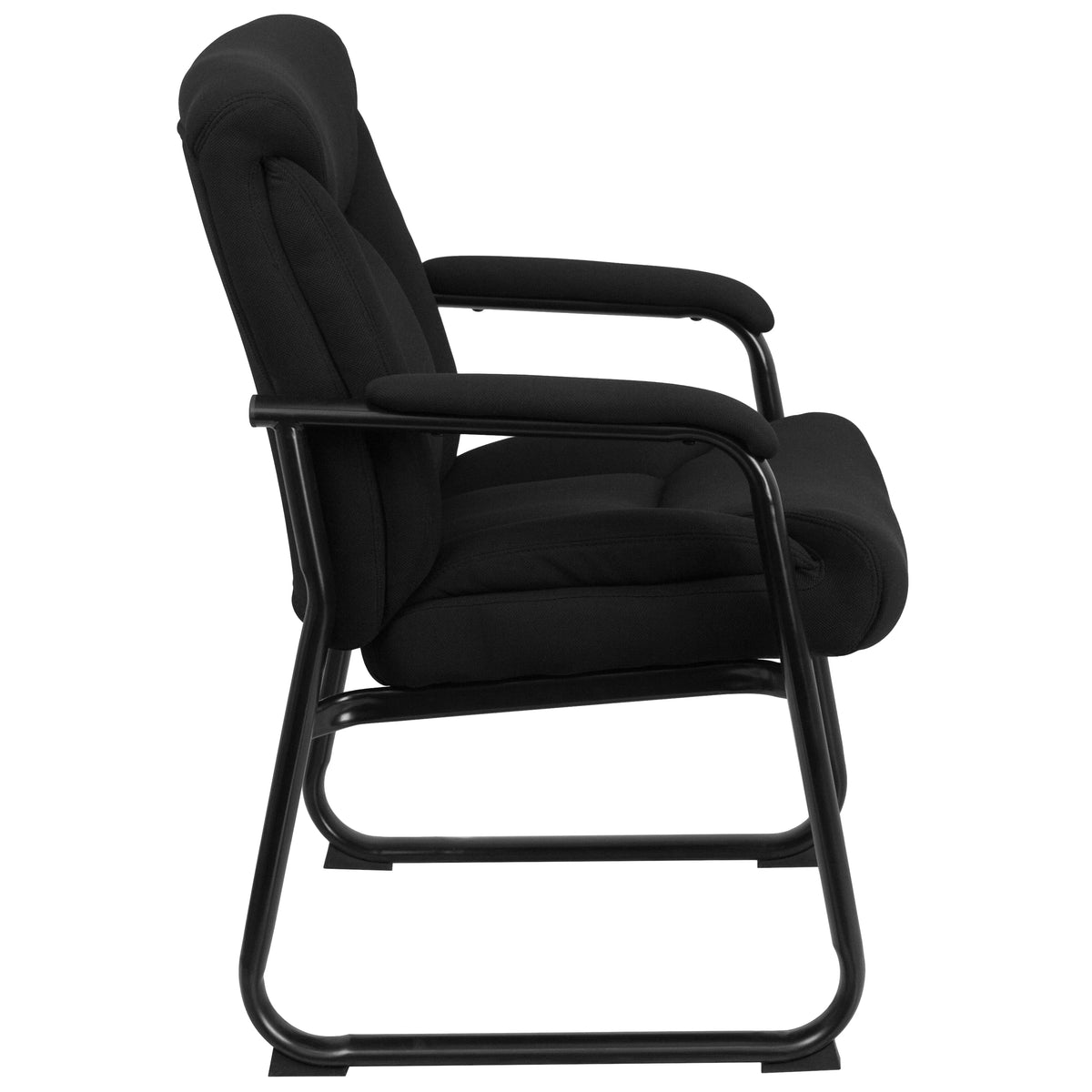 Black Fabric Big and Tall Executive Office Side Chair O71593