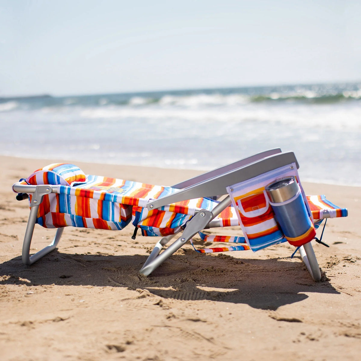 2-Pack Lay Flat Reclining Beach Chair H7549