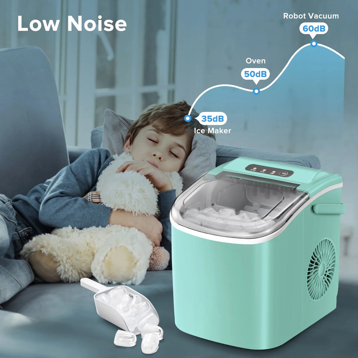 Portable Countertop Ice Maker 26lbs/24H Black W768889