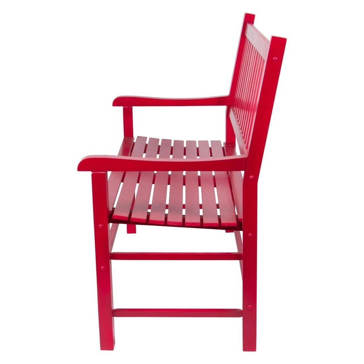 Red Hardwood Patio Bench I1255