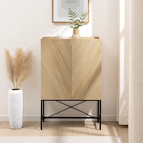 Dark Walnut 2-Door Tall Accent Cabinet C273904