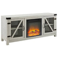 Glass Door Fireplace Console C650