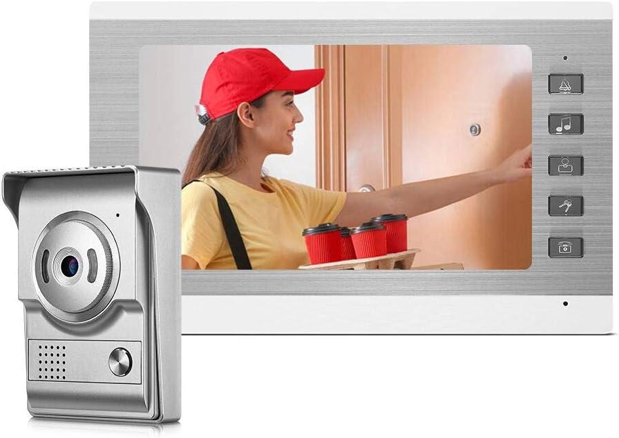 Wired Video Door Intercom System with 7 Inches Monitor O8203