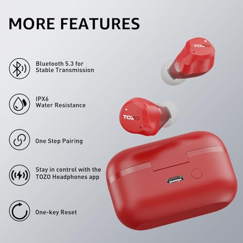Hybrid Active Noise Cancelling Wireless Earbuds IPX8 Bluetooth 5.3 A8445