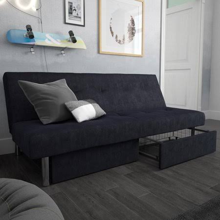 Blue Storage Futon Y449049