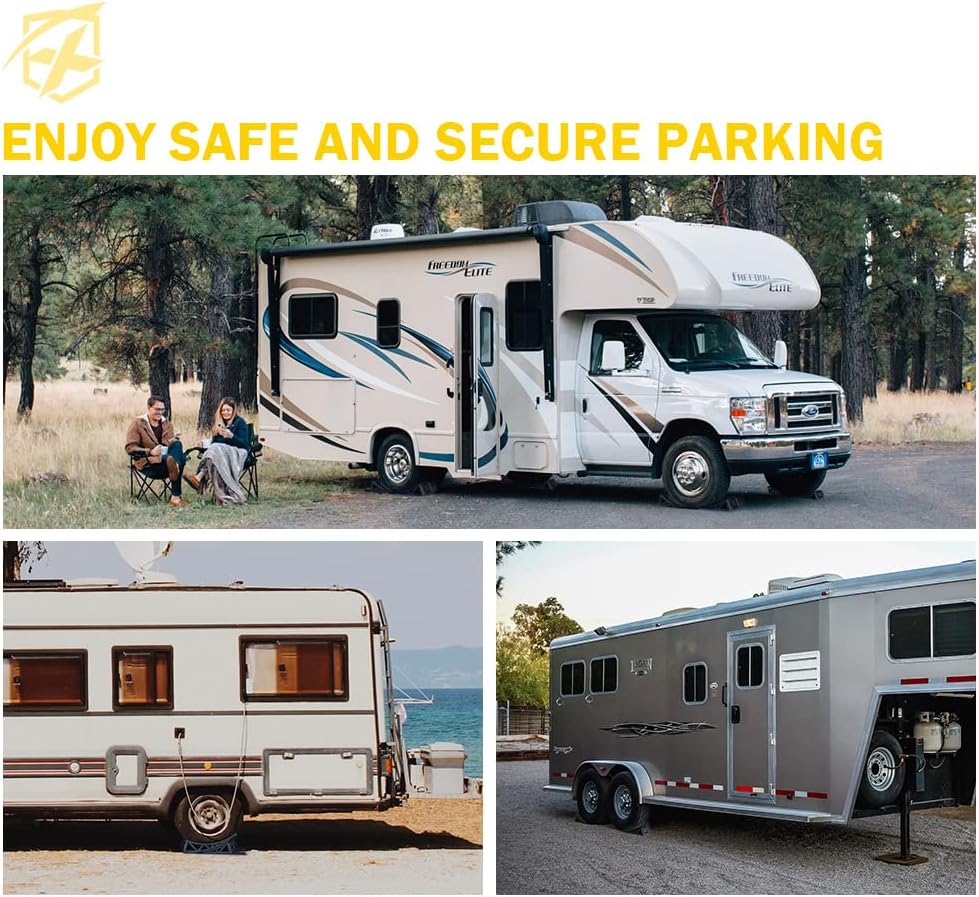 RV Leveling System Kit 2PCS with Anti-Slip Mats Y1678
