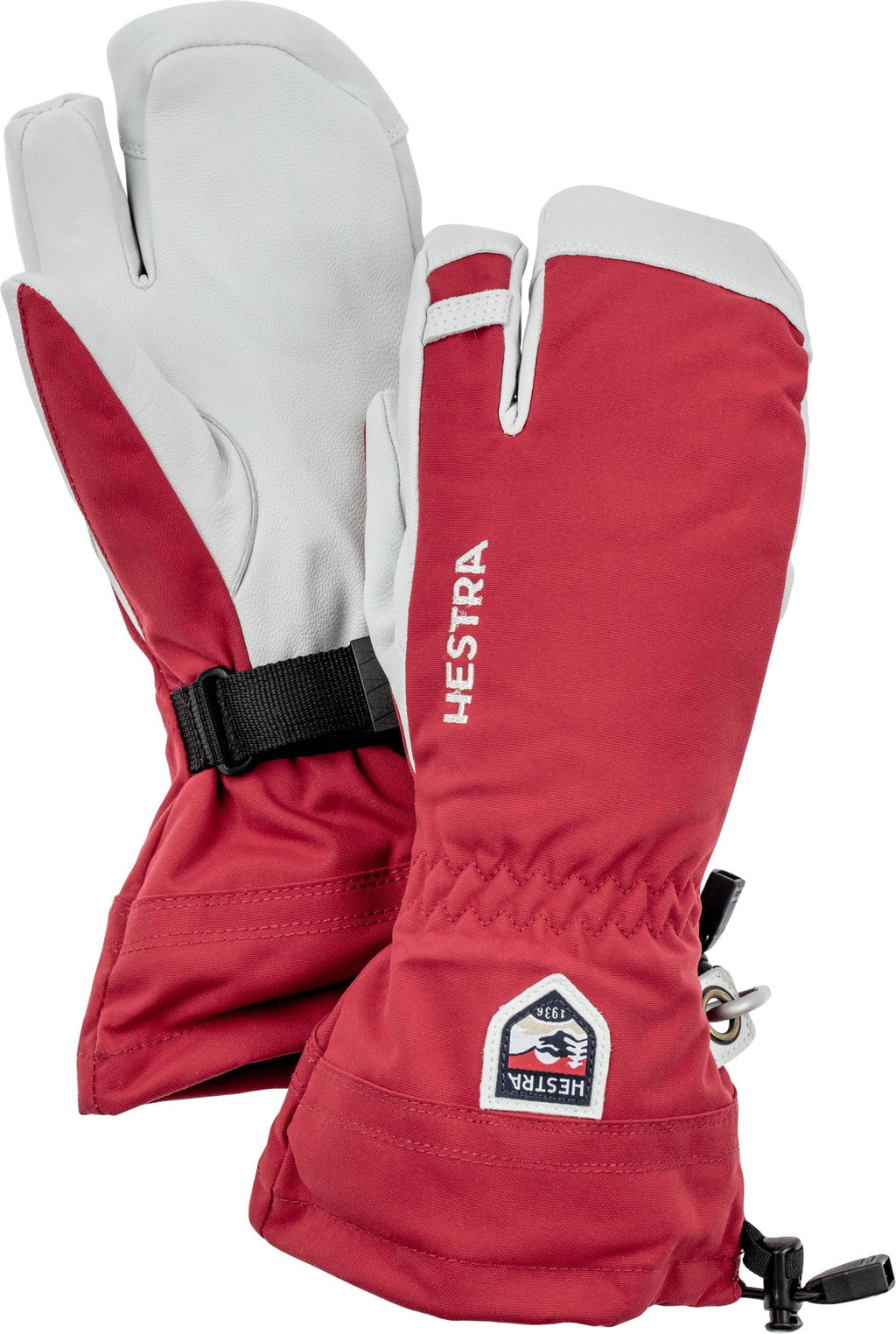 Black 3 Finger Ski Gloves F398