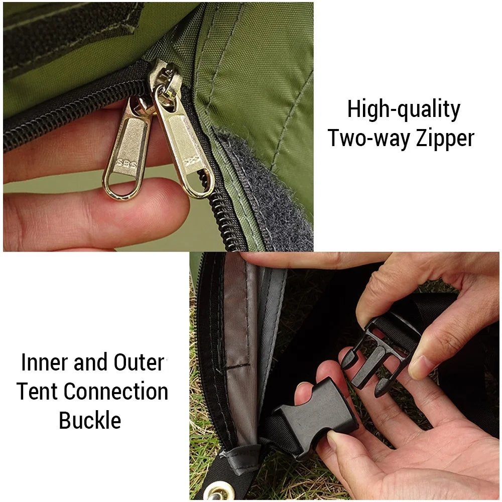 Windproof Waterproof Backpacking Tent for 1/2 Person Double Layer E5571