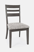 Brushed Gray Ladderback Chair Set of 2 N61751