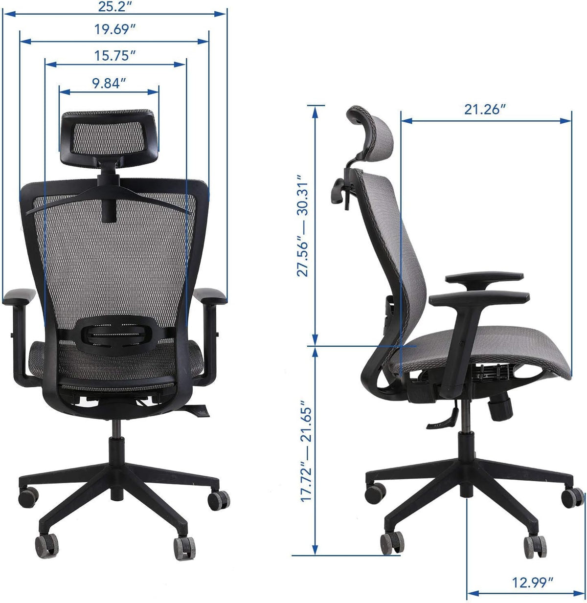 Black Mesh Ergonomic Office Chair N16424