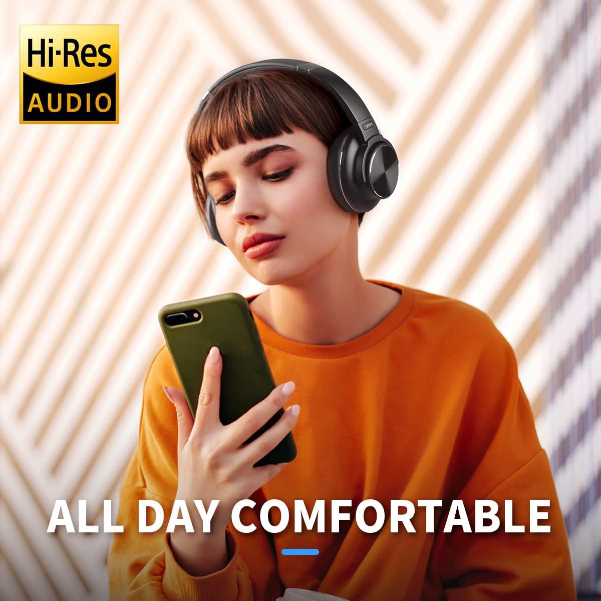Wireless Over Ear Headphones with Active Noise Cancelling L268