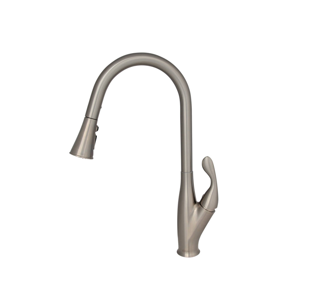 Brushed Nickel Single Handle Pull Down Kitchen Faucet J3358