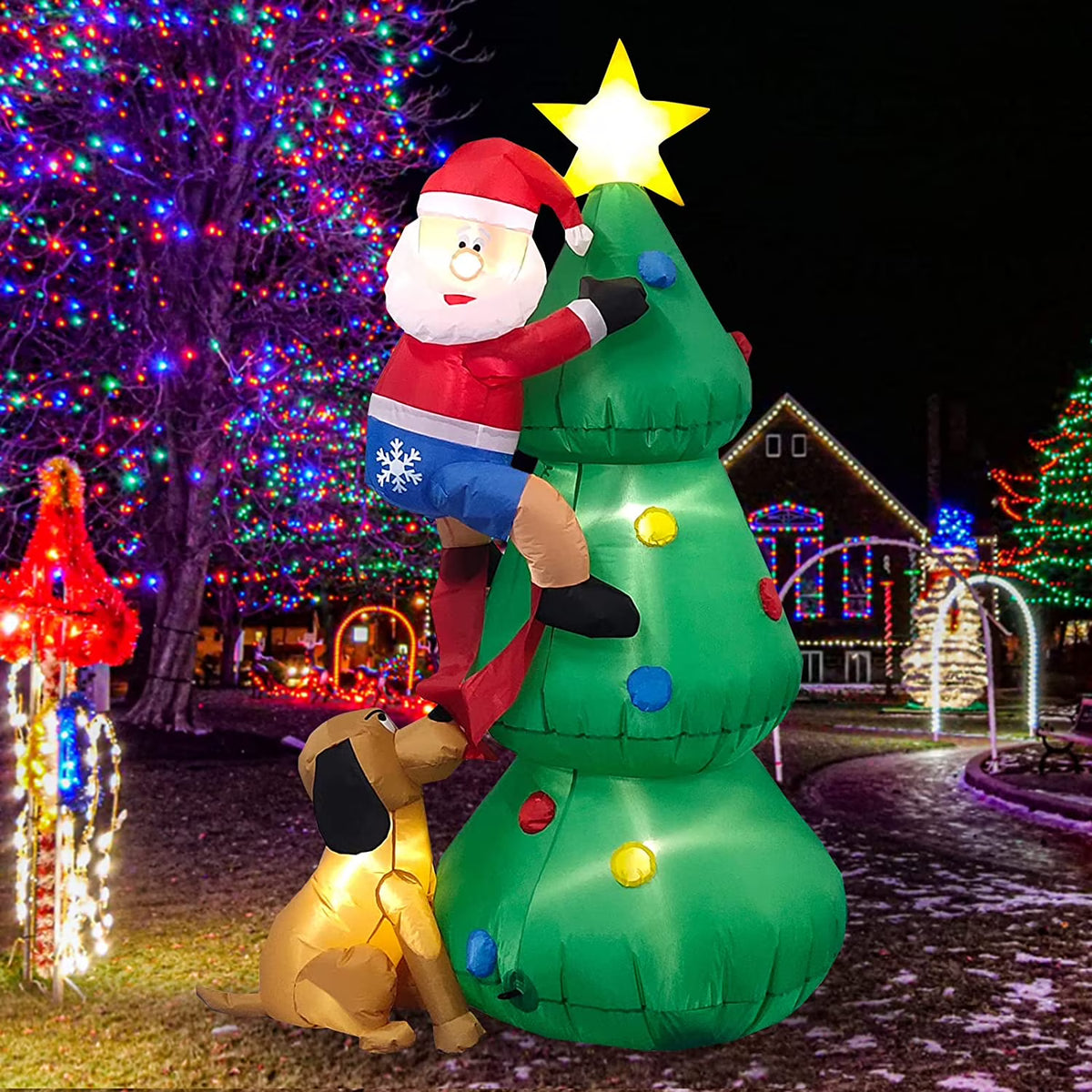 Inflatable Christmas Tree Decoration with LED Lights E276605