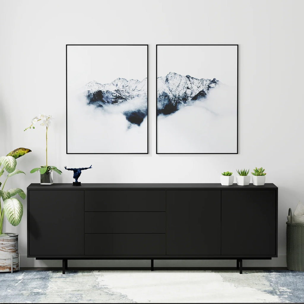 78" x 28" Highboy Modern TV Stand Cabinet And Sideboard H884646