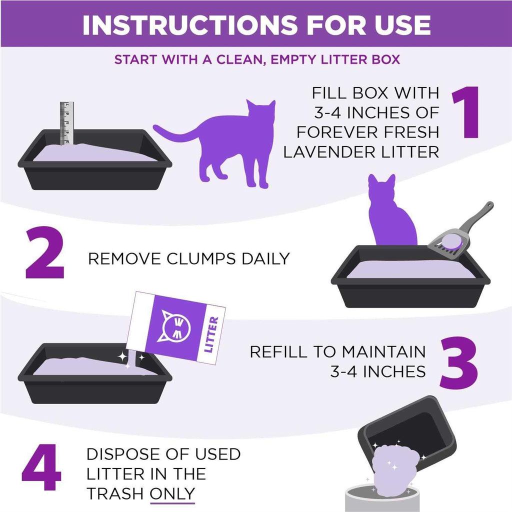 Lavender Clumping Cat Litter D10902