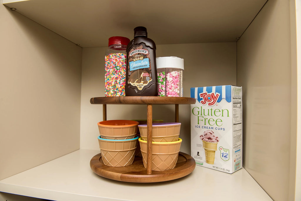 Acacia 2-Tier Turn Table D86310
