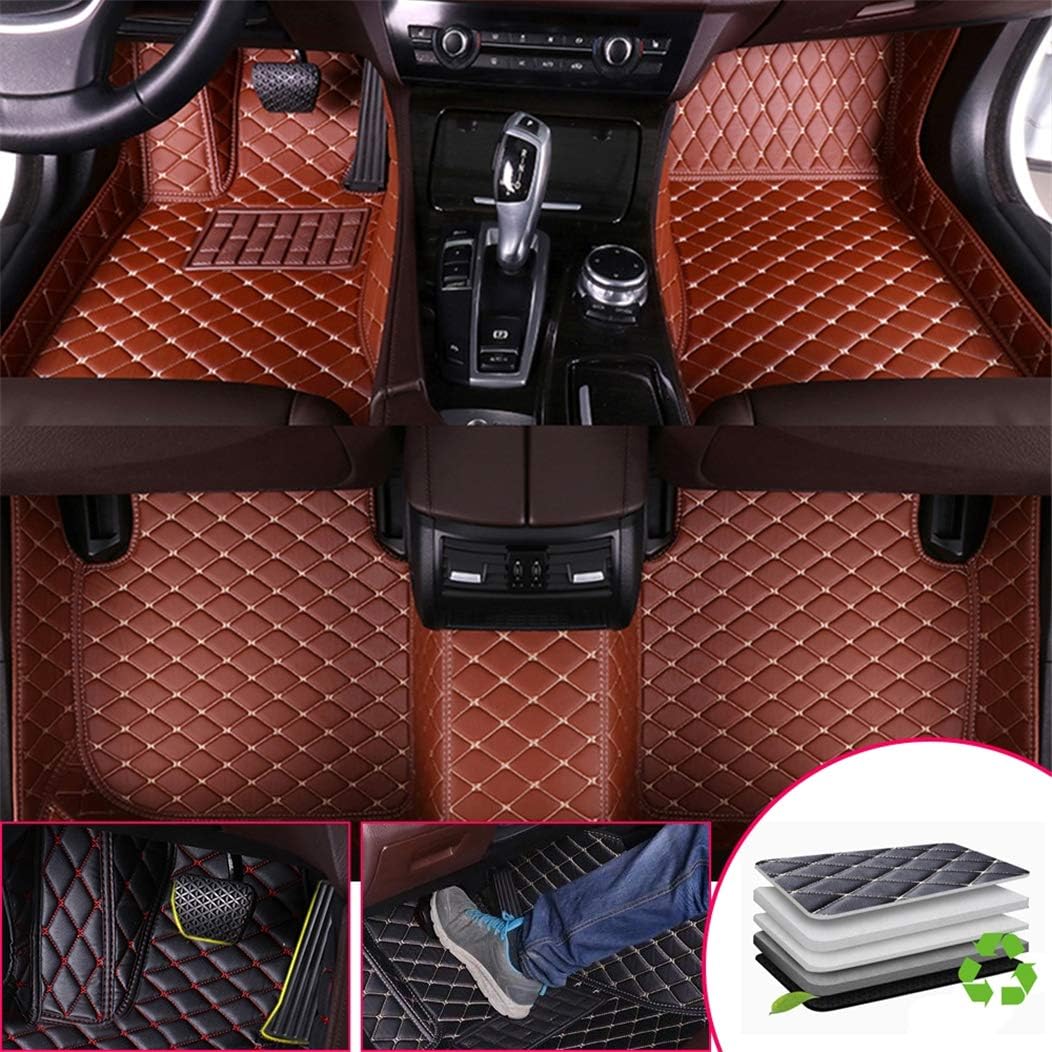 Black Beige Custom Car Floor Mats for Honda Civic Q313282