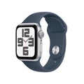Silver Aluminum 40mm GPS Smartwatch with Storm Blue Sport Band K7936