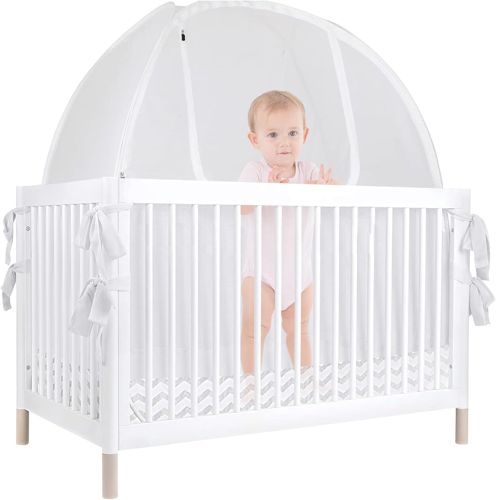 Baby Safety Crib Tent Mosquito Net See Through Mesh Pop-up Canopy Cover Y8418