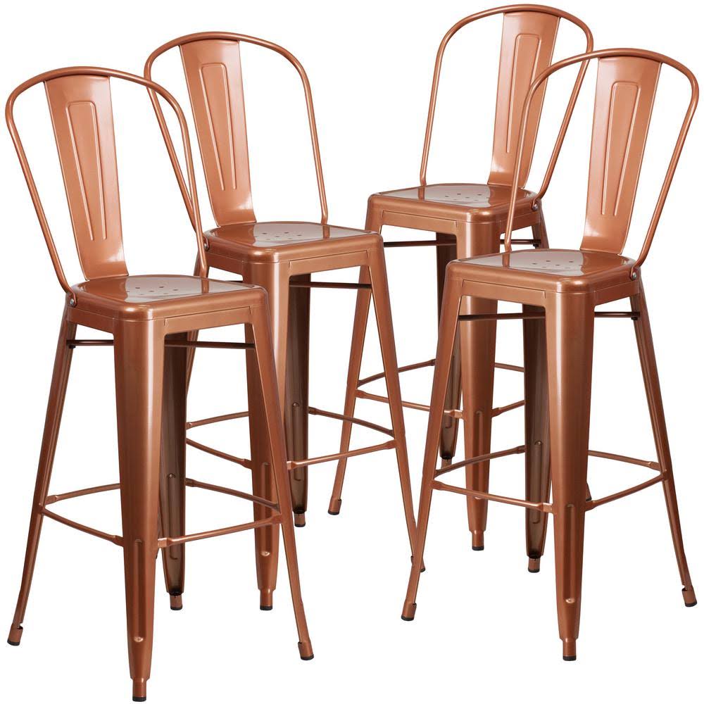Metal Outdoor Bar Stool (4-Pack) H499625
