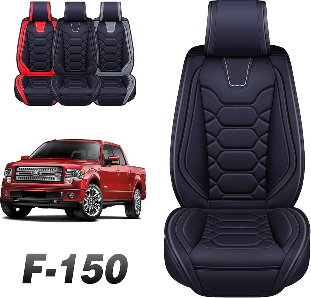 Gray Fabric Seat Covers for Ford F-150 F-250 F350 Front Pair S6400