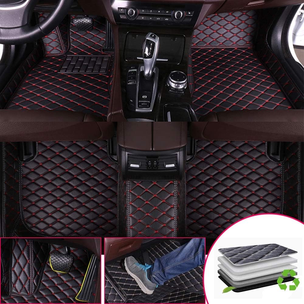Black Beige Custom Car Floor Mats for Honda Civic Q313282