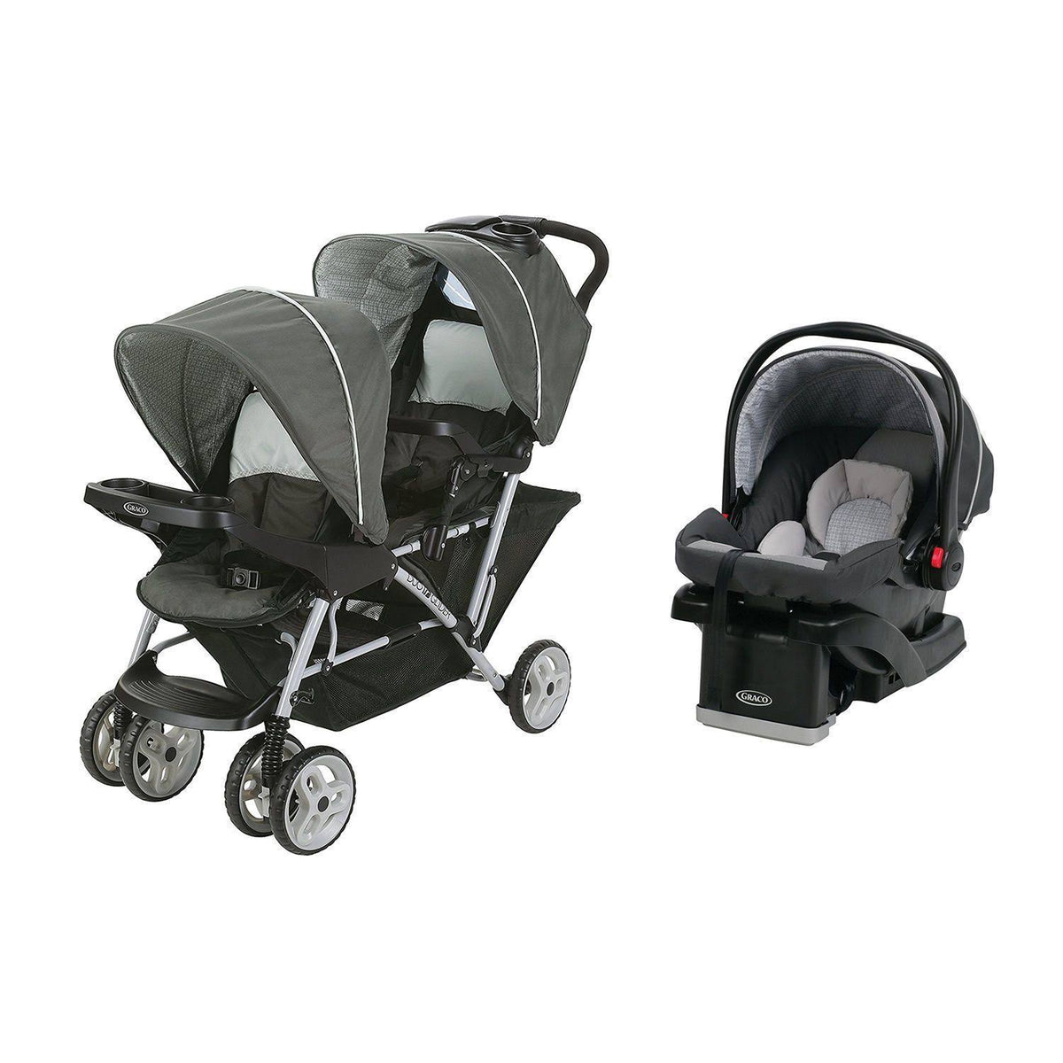 Double Stroller + Infant Car Seat Travel System E7175