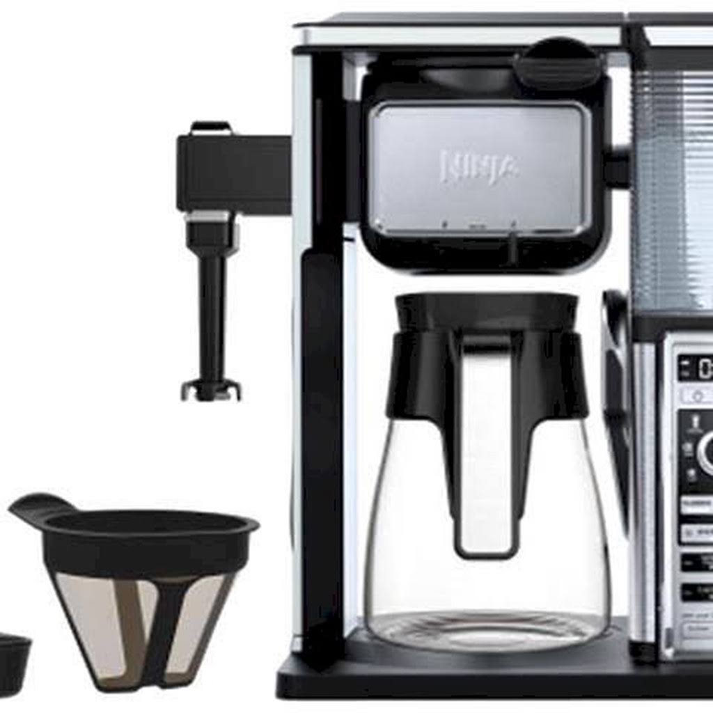Single Serve and Carafe Coffee System with Built in Frother B22163