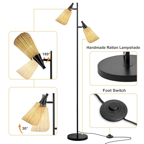 Gold Floor Lamp with Foot Switch Standing Lamp K279137