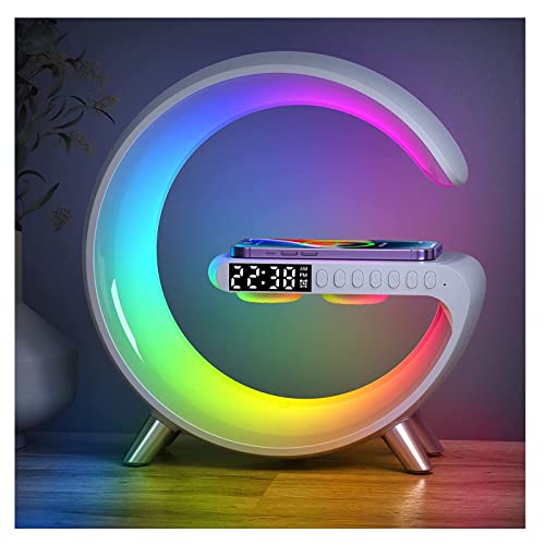 White Smart LED Table Lamp with Wireless Charger T952685