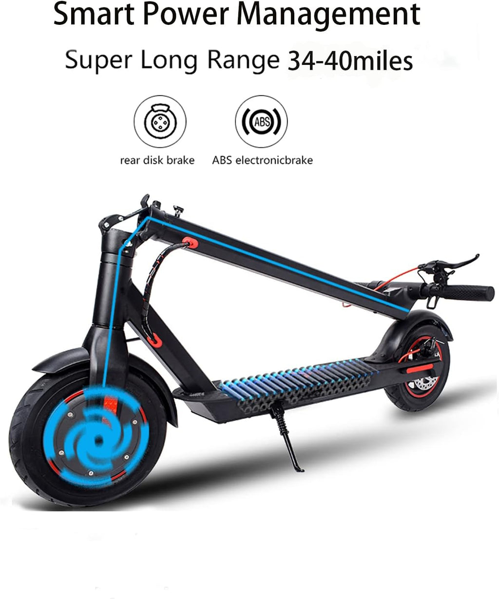 Electric Scooter with 500W Motor, 34-40 Miles Range, 15.5MPH, 10" Air Filled Tire R22814