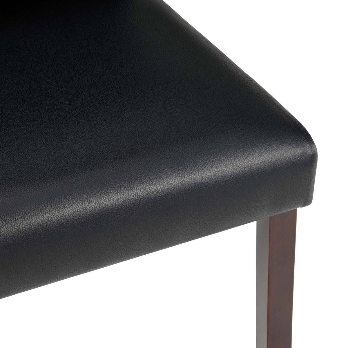 5 Piece Faux Leather Dining Set Cappuccino Black V70314