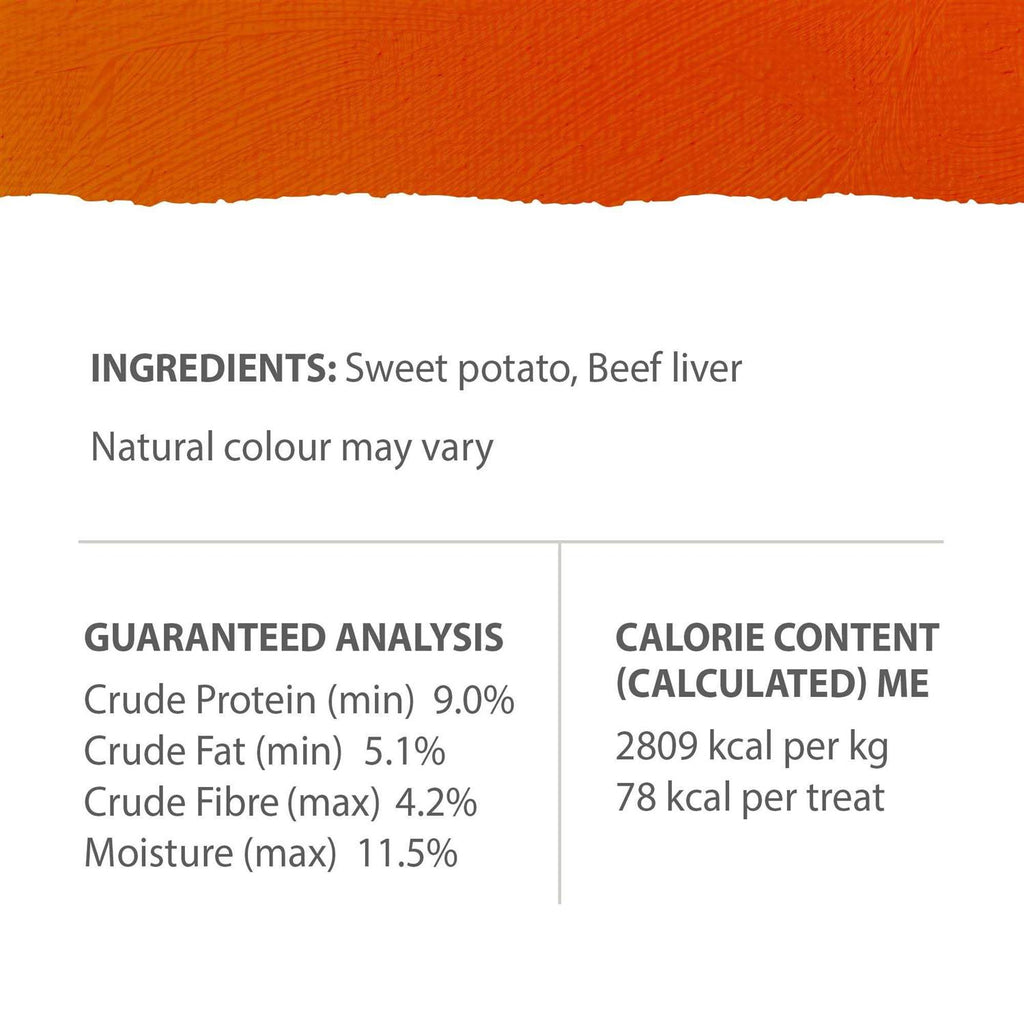 Sweet Potato Chews Dog Treats with Liver A7317