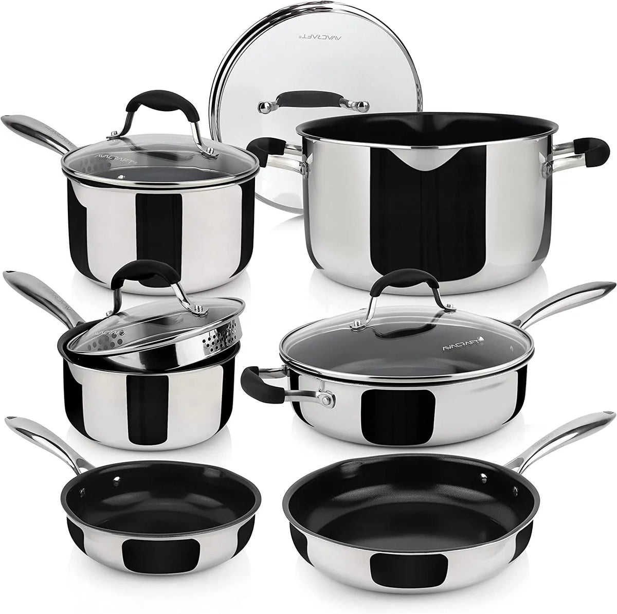 Ceramic Non Stick 10-Piece Cookware Set E706