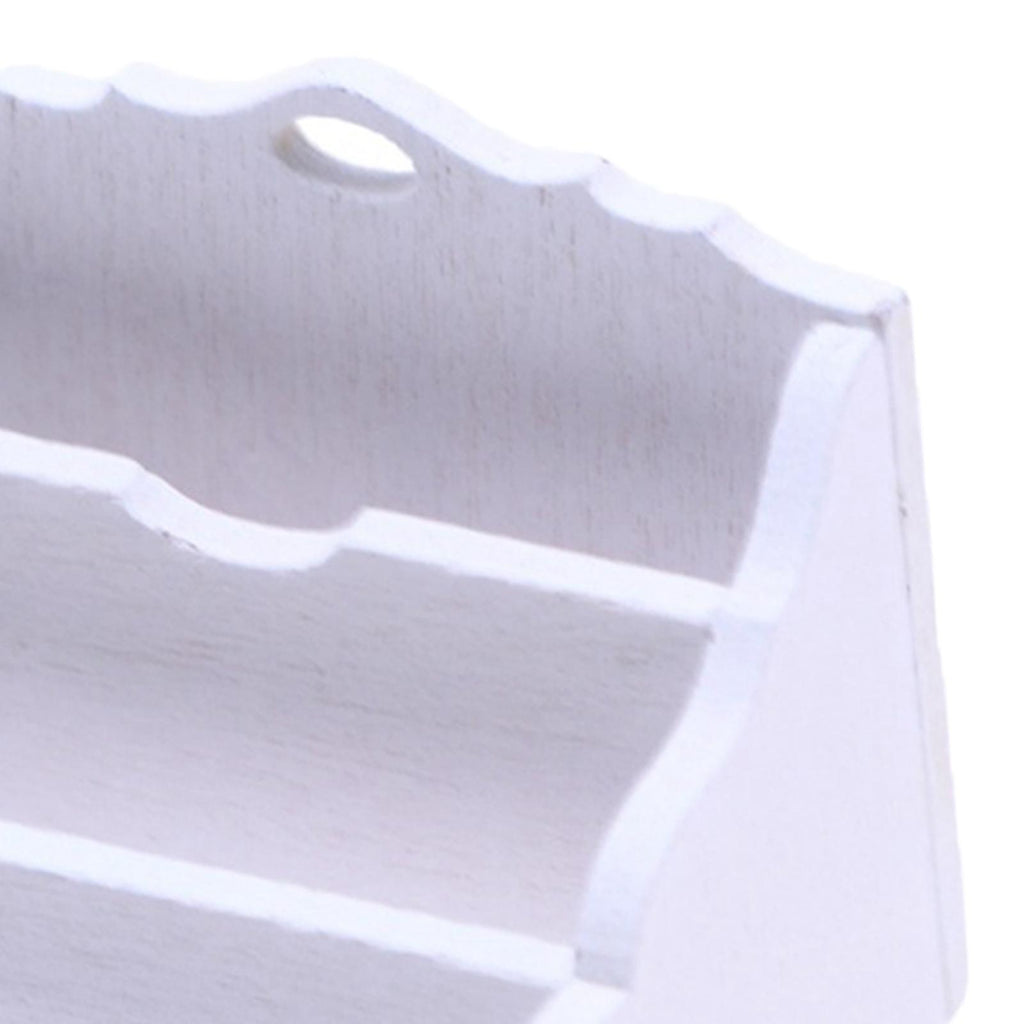 White 1:12 Scale Dollhouse Miniature Magazine Paper Rack Q3010