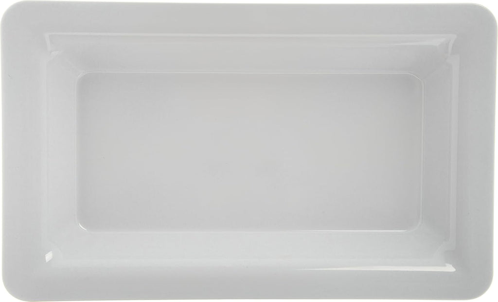 White Melamine Full Size Food Pan, 4 qt Capacity, Case of 6 D870801