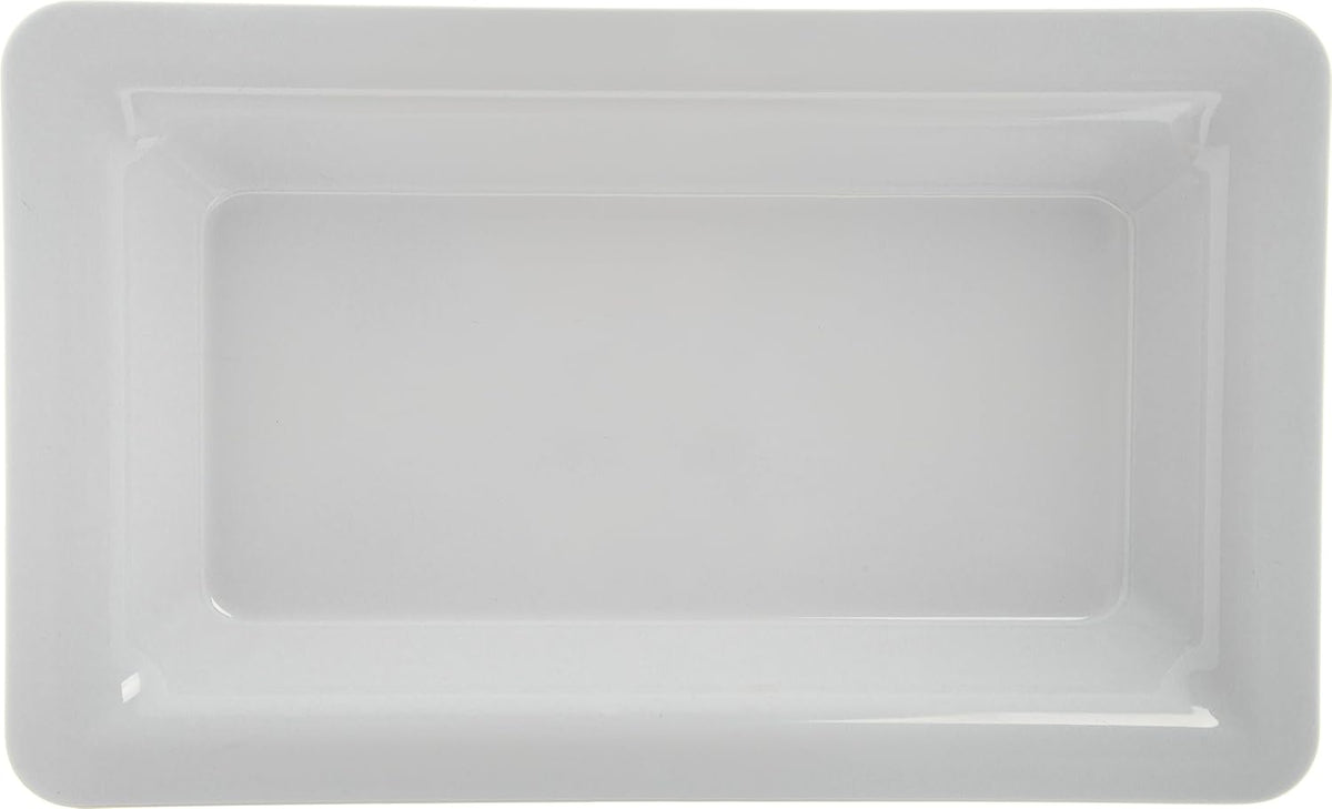 White Melamine Full Size Food Pan, 4 qt Capacity, Case of 6 D870801