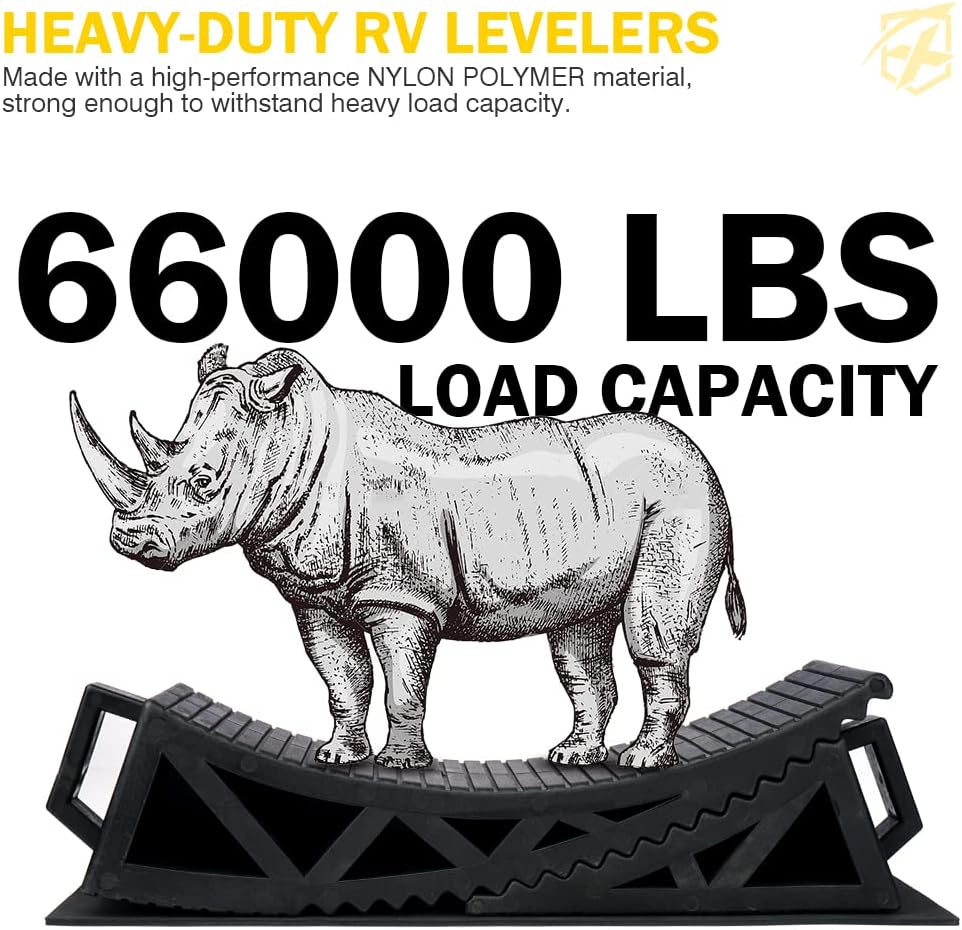 RV Leveling System Kit 2PCS with Anti-Slip Mats Y1678