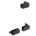 Matte Black Frameless Fixed Glass Shower Panel O662786