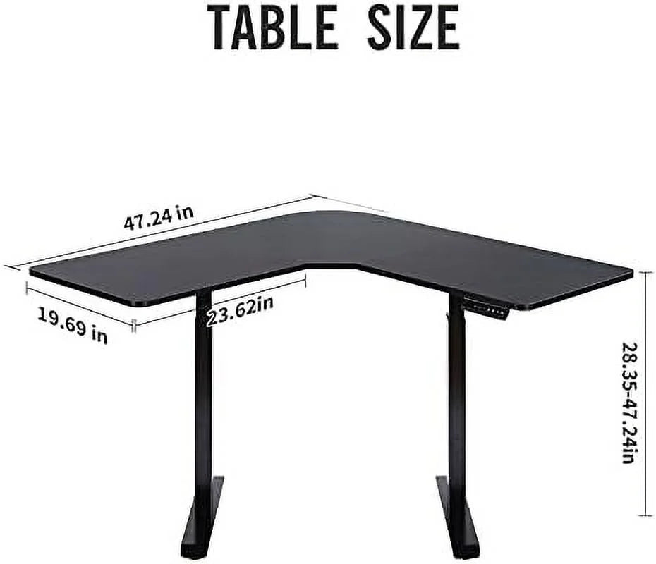 L Shaped Dual Motor Electric Height Adjustable Standing Desk P2011