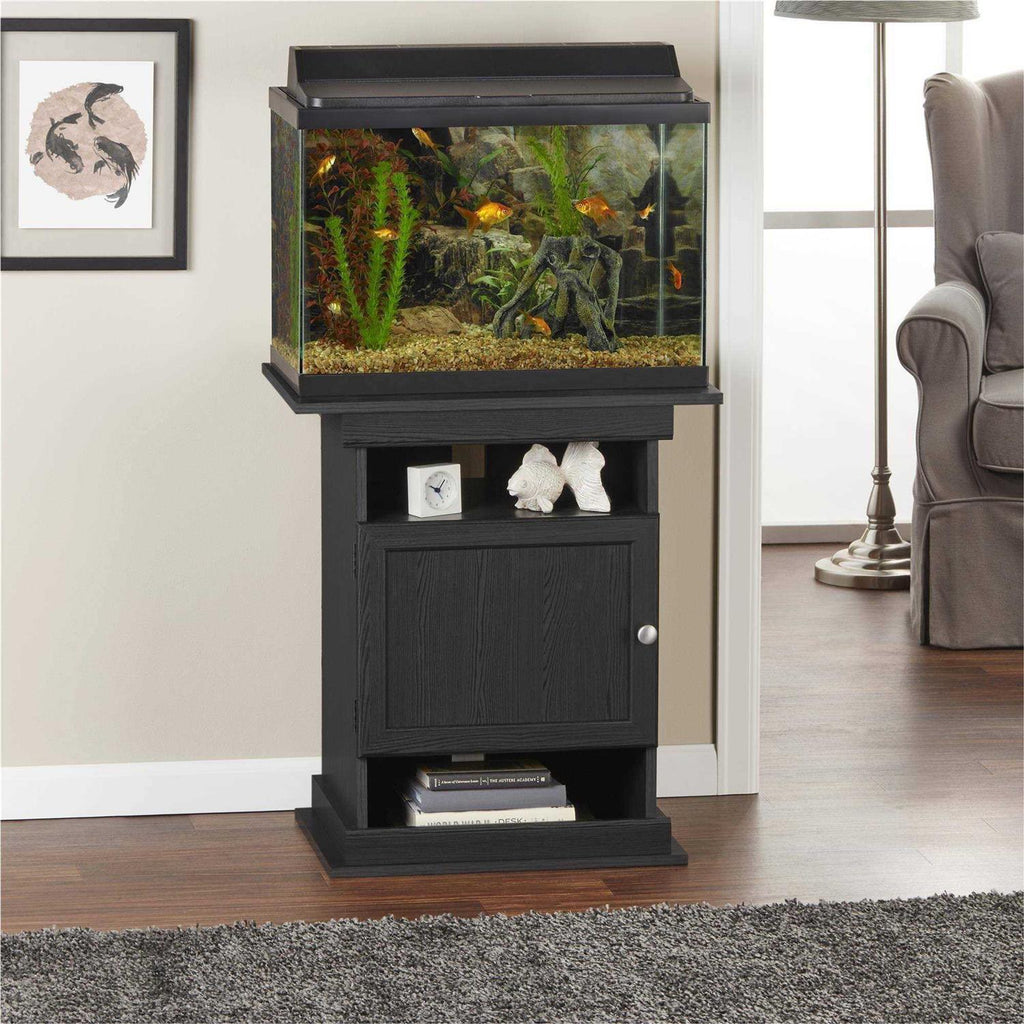Black Aquarium Stand with Storage V61354
