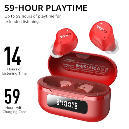 Hybrid Active Noise Cancelling Wireless Earbuds IPX8 Bluetooth 5.3 A8445