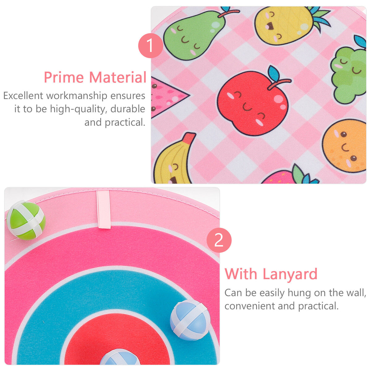 Fruit Pattern Dart Board Toy Set X514607