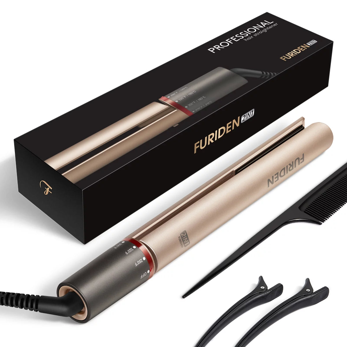 Professional Salon Quality Hair Straightener and Curler 2 in 1 Flat Iron I242706