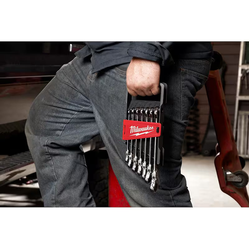 7-Piece Flex-Head Ratcheting Combination Wrench Set Metric L4767