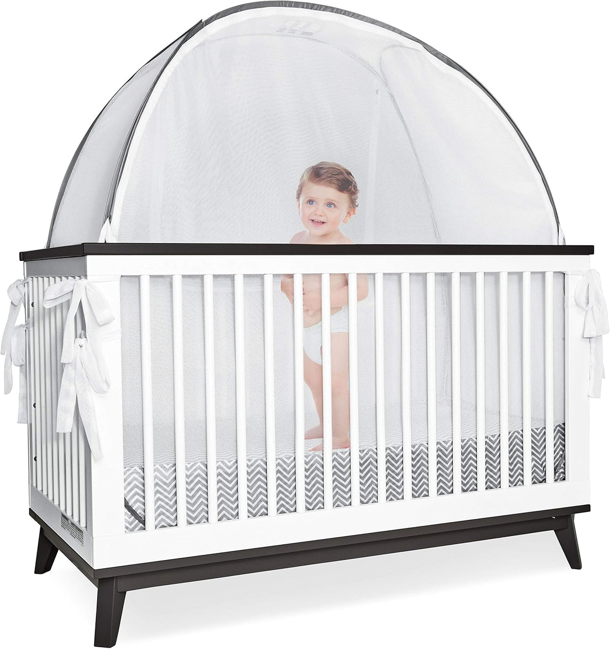 Baby Safety Crib Tent Mosquito Net See Through Mesh Pop-up Canopy Cover Y8418
