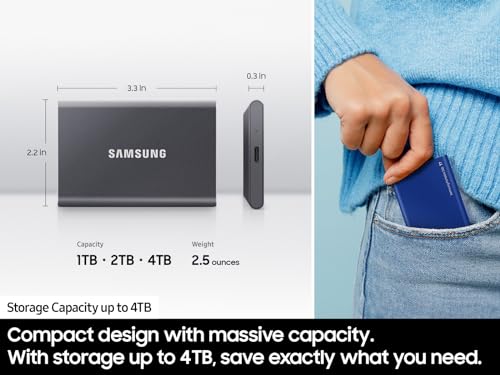 1TB Portable External Solid State Drive, Gray U50991