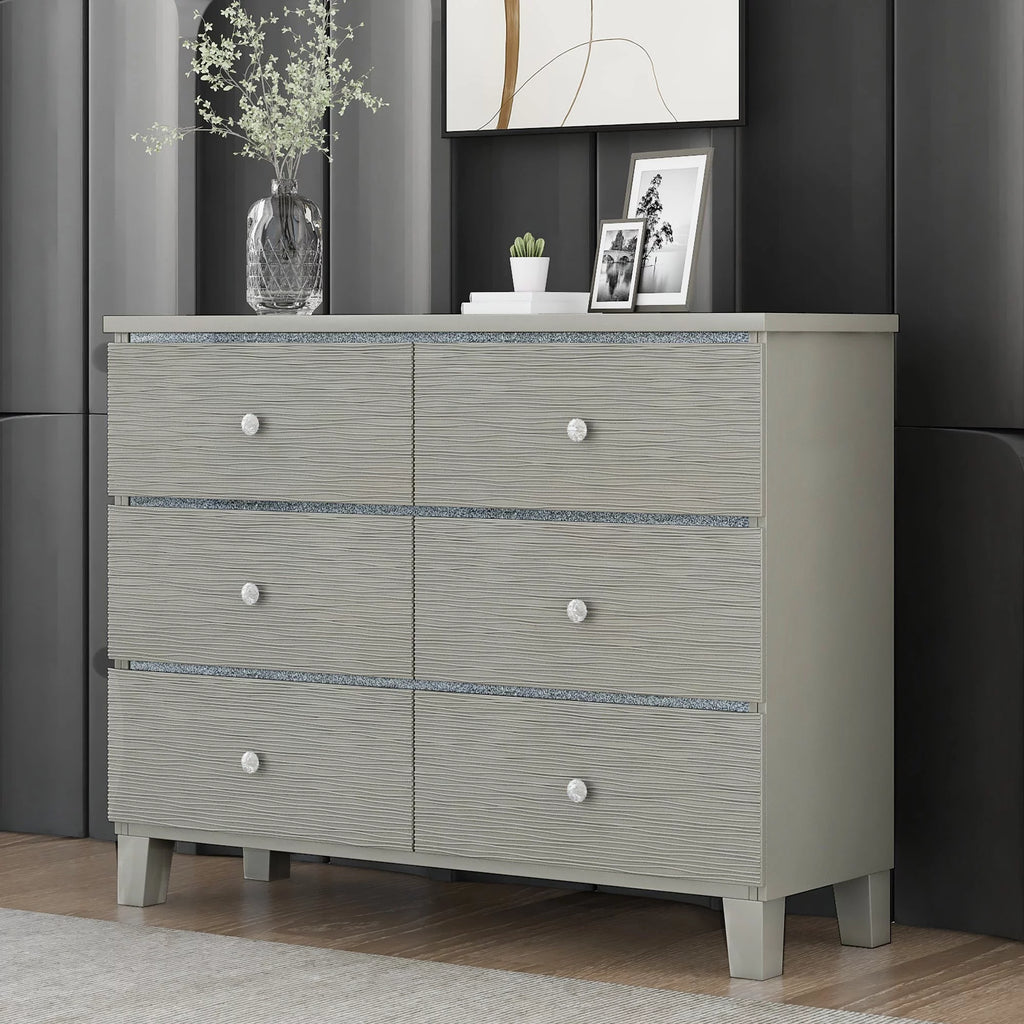 Silverwood Dresser with Crystal Accents L90157