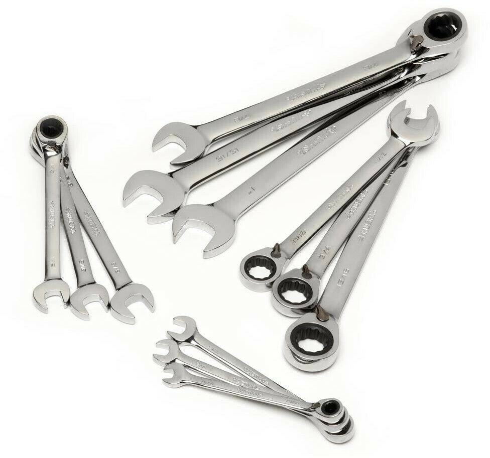 12-Piece SAE Reversible Ratcheting Wrench Set N4254